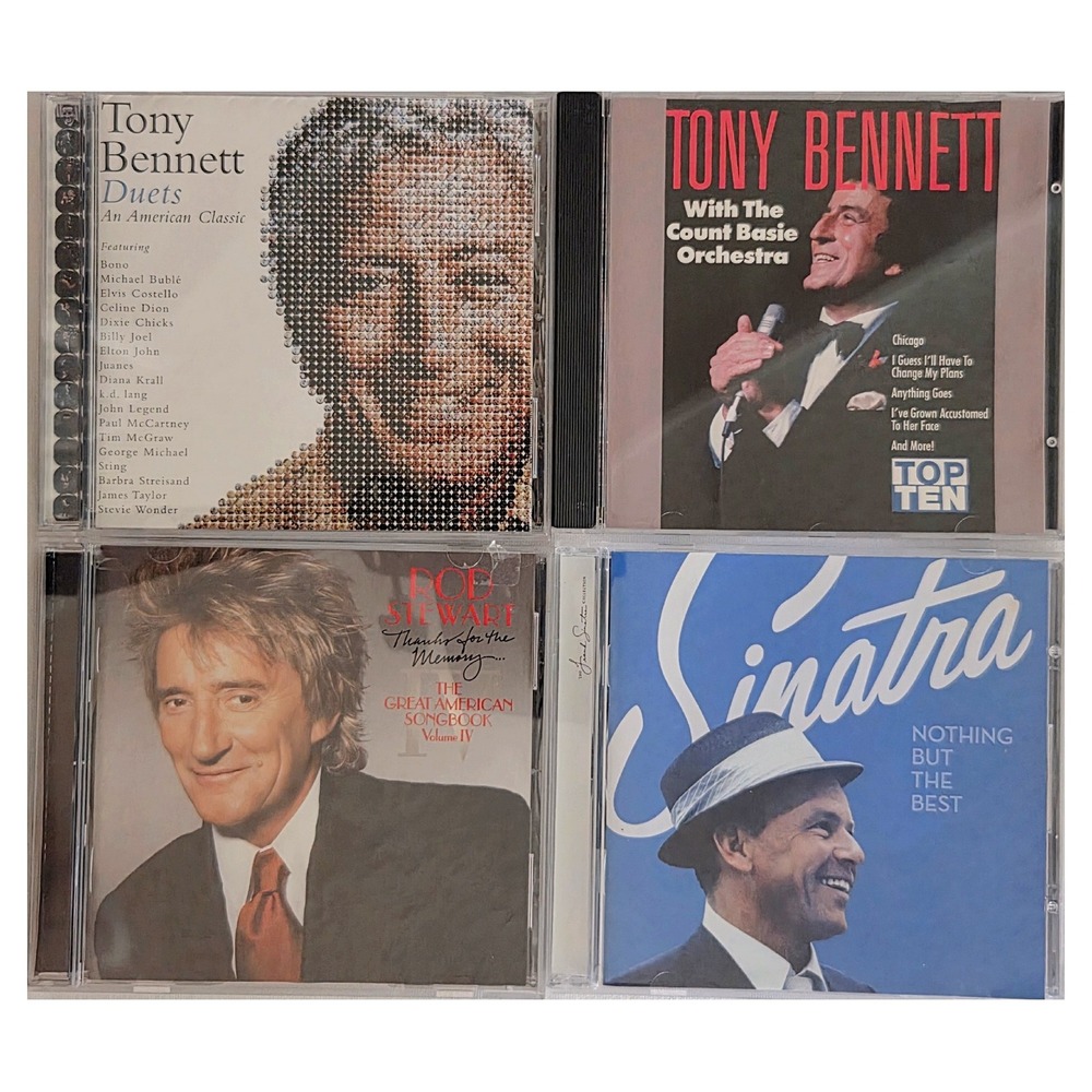Tony Bennett Duets Frank Sinatra Rod Stewart 4 CD Lot Vocal Jazz Music
